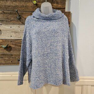 NWT Cozy Casual Cowl Neck Sweater Sizes S/M in Heather Blue